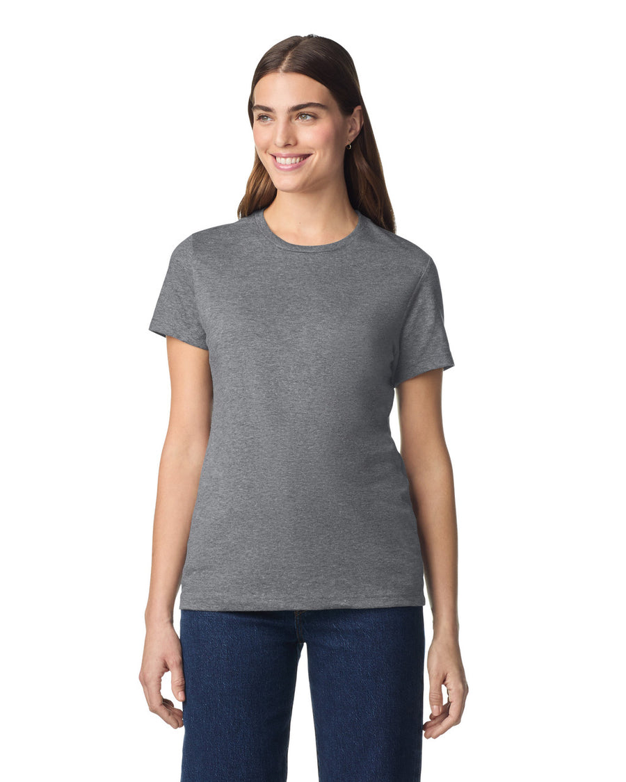 Gildan 64000L Women's Softstyle T-Shirt - Graphite Heather - model front