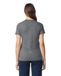 Gildan 64000L Women's Softstyle T-Shirt - Graphite Heather - model back