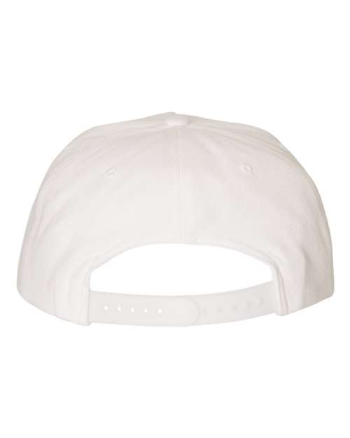 Yupoong 5089M Premium Five-Panel Snapback Cap - White - back