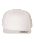 Yupoong 5089M Premium Five-Panel Snapback Cap - White - front