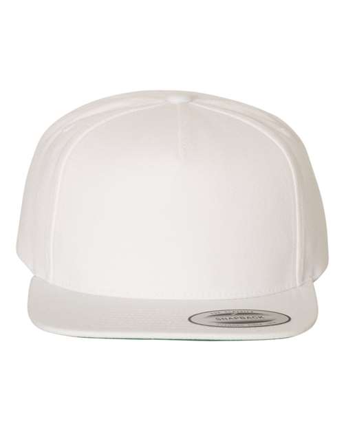 Yupoong 5089M Premium Five-Panel Snapback Cap - White - front