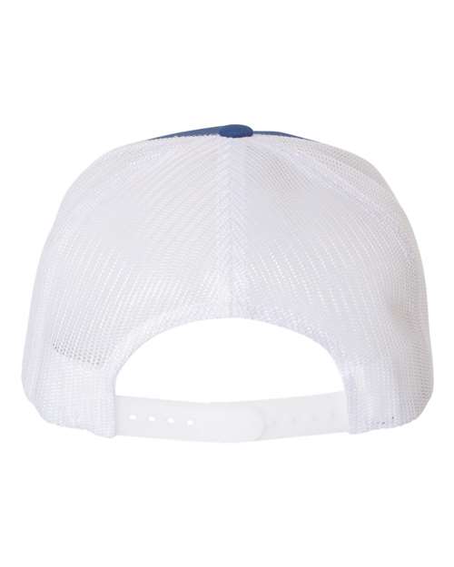 Yupoong 6006 Classic Five-Panel Trucker Cap - Royal/ White - back