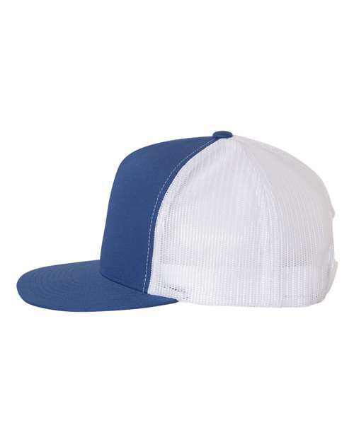 Yupoong 6006 Classic Five-Panel Trucker Cap - Royal/ White - side