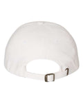 Yupoong 6245PT Peached Cotton Twill Dad Hat - White - back