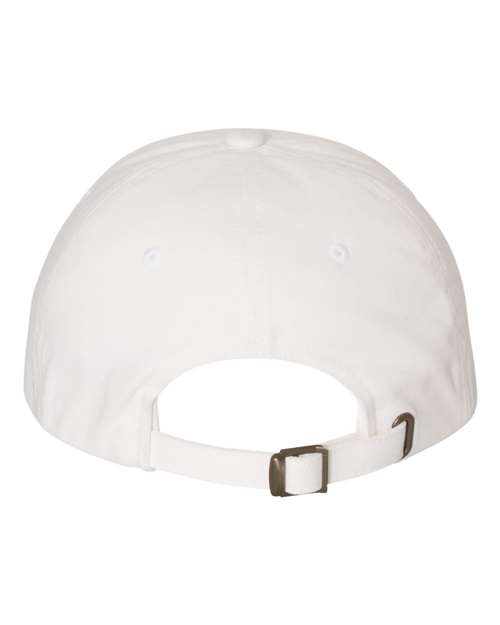 Yupoong 6245PT Peached Cotton Twill Dad Hat - White - back