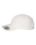 Yupoong 6245PT Peached Cotton Twill Dad Hat - White - side
