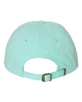 Yupoong 6245PT Peached Cotton Twill Dad Hat - Diamond Blue - back