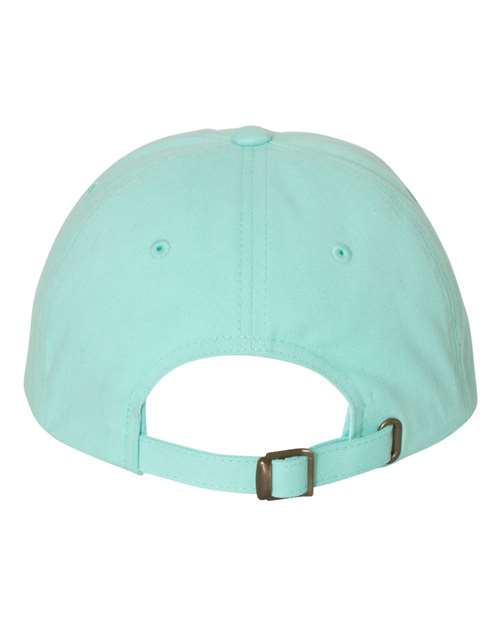 Yupoong 6245PT Peached Cotton Twill Dad Hat - Diamond Blue - back