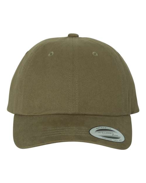Yupoong 6245PT Peached Cotton Twill Dad Hat - Loden - front