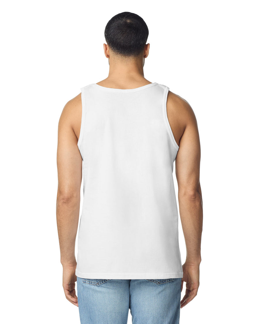 Gildan 64200 Unisex Softstyle Tank Top - White - model back