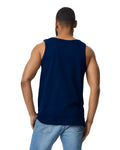 Gildan 64200 Unisex Softstyle Tank Top - Navy - model back