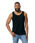 Gildan 64200 Unisex Softstyle Tank Top - Black - model front