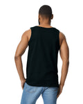 Gildan 64200 Unisex Softstyle Tank Top - Black - model back