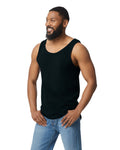 Gildan 64200 Unisex Softstyle Tank Top - Black - model side