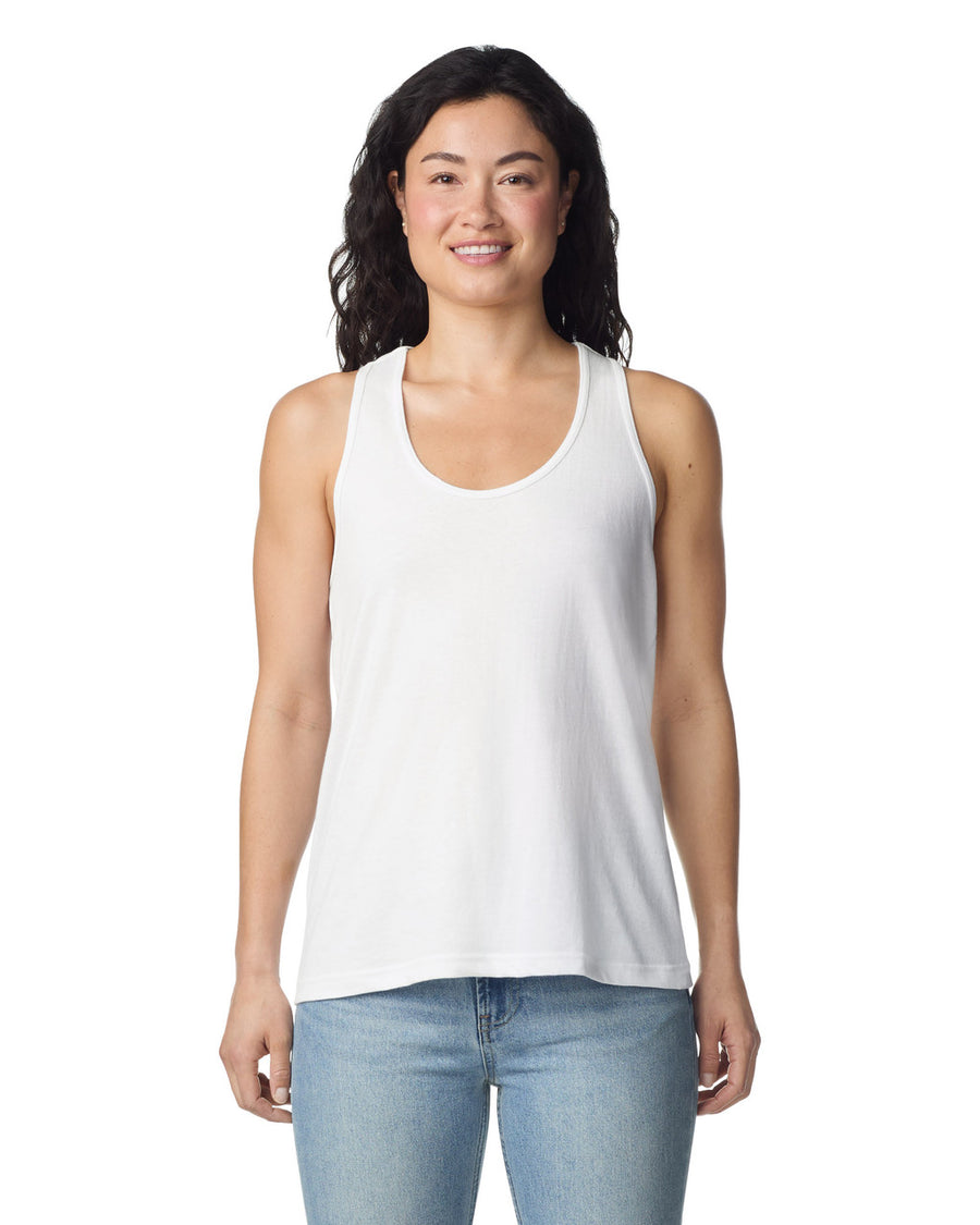 Gildan 64200L Women's Softstyle Tank Top - White - model front