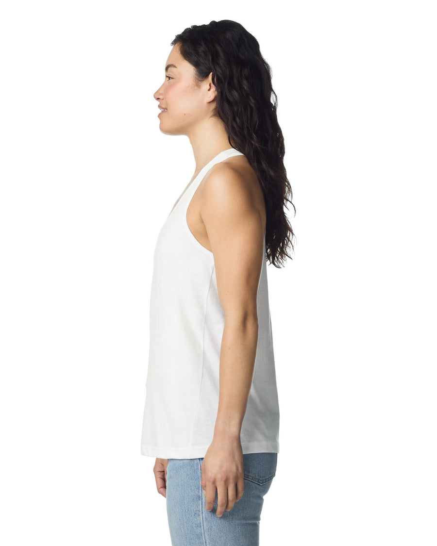 Gildan 64200L Women's Softstyle Tank Top - White - model side