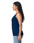 Gildan 64200L Women's Softstyle Tank Top - Navy - model side