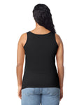 Gildan 64200L Women's Softstyle Tank Top - Black - model back