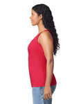 Gildan 64200L Women's Softstyle Tank Top - Cherry Red - model side