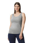 Gildan 64200L Women's Softstyle Tank Top - Sport Grey - model front