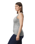 Gildan 64200L Women's Softstyle Tank Top - Sport Grey - model side