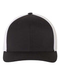 Flexfit 6533 Ultrafiber Mesh Cap - Black/ White - front