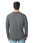 Gildan 64400 Unisex Softstyle Long Sleeve T-Shirt - Charcoal - model back