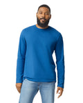 Gildan 64400 Unisex Softstyle Long Sleeve T-Shirt - Royal - model front