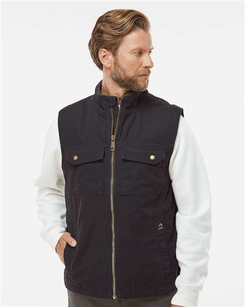 DRI DUCK 5068 Men's Trek Canyon Cloth Vest - Black - model front
