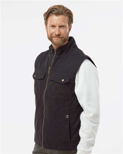 DRI DUCK 5068 Men's Trek Canyon Cloth Vest - Black - model side