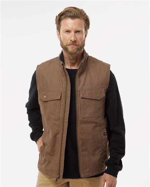 DRI DUCK 5068 Men's Trek Canyon Cloth Vest - Field Khaki - model front