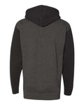 Independent Trading Co. IND4000 Heavyweight Hooded Sweatshirt - Charcoal Heather/ Black - back