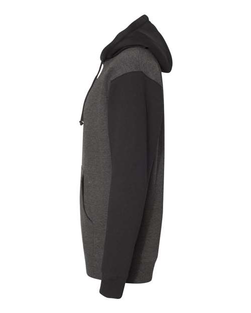 Independent Trading Co. IND4000 Heavyweight Hooded Sweatshirt - Charcoal Heather/ Black - side