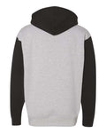 Independent Trading Co. IND4000 Heavyweight Hooded Sweatshirt - Grey Heather/ Black - back