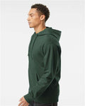 Independent Trading Co. SS4500 Midweight Hooded Sweatshirt - Alpine Green - model side