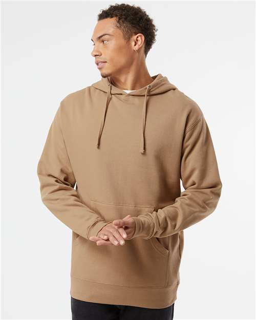 Independent Trading Co. SS4500 Midweight Hooded Sweatshirt - Sandstone - model front