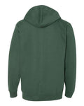 Independent Trading Co. SS4500Z Midweight Full-Zip Hooded Sweatshirt - Alpine Green - back