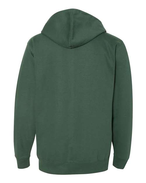Independent Trading Co. SS4500Z Midweight Full-Zip Hooded Sweatshirt - Alpine Green - back