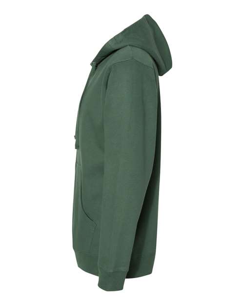 Independent Trading Co. SS4500Z Midweight Full-Zip Hooded Sweatshirt - Alpine Green - side