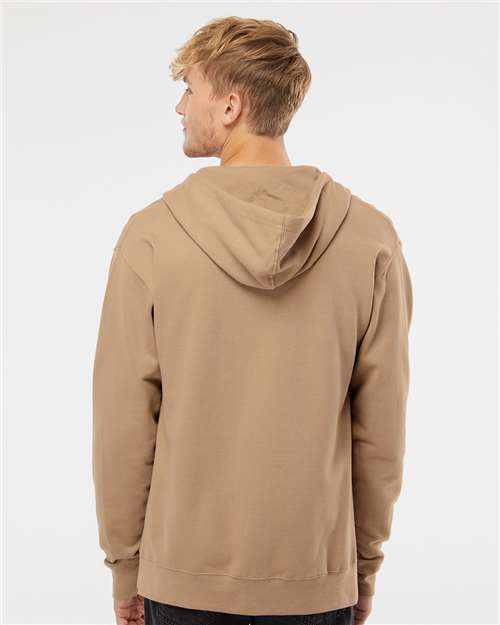 Independent Trading Co. SS4500Z Midweight Full-Zip Hooded Sweatshirt - Sandstone - model back