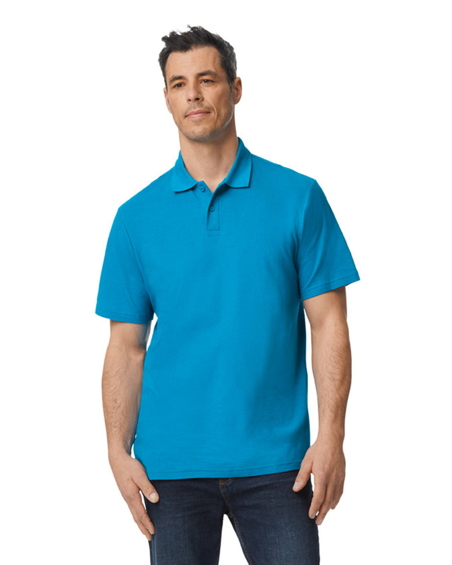 Gildan G648 Softstyle Pique Polo - Sapphire - model front