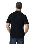 Gildan G648 Softstyle Pique Polo - Black - model back