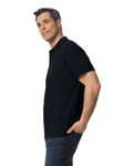Gildan G648 Softstyle Pique Polo - Black - model side