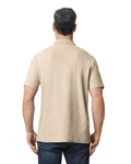 Gildan G648 Softstyle Pique Polo - Sand - model back