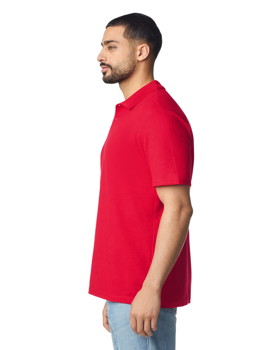 Gildan G648 Softstyle Pique Polo - Red - model side