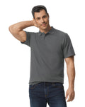 Gildan G648 Softstyle Pique Polo - Charcoal - model front