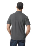 Gildan G648 Softstyle Pique Polo - Charcoal - model back