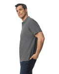 Gildan G648 Softstyle Pique Polo - Charcoal - model side
