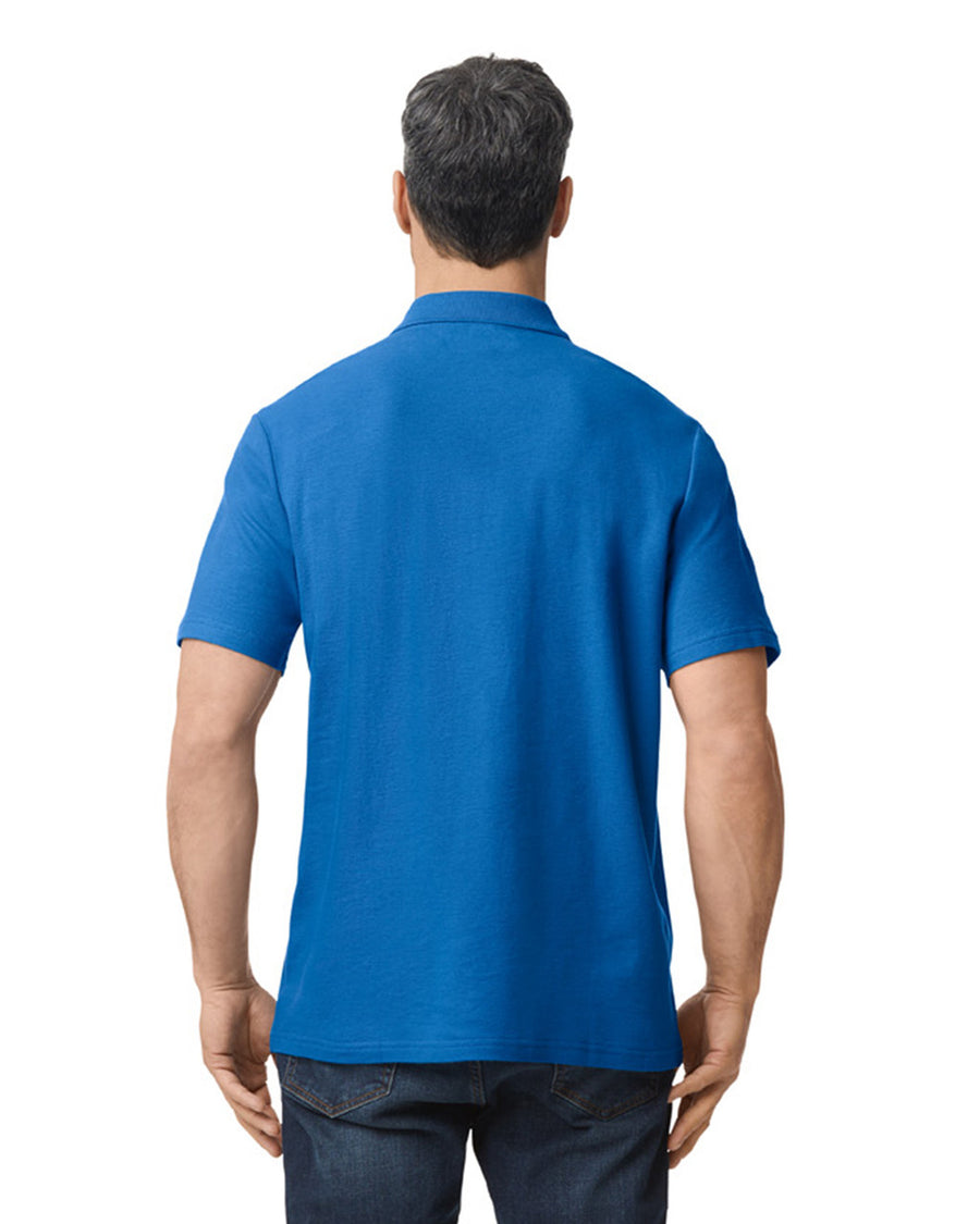 Gildan G648 Softstyle Pique Polo - Royal - model back