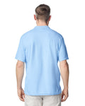 Gildan G648 Softstyle Pique Polo - Light Blue - model back
